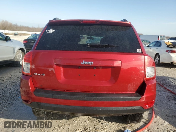 2012 Jeep Compass Sport with VIN 1C4NJDBB2CD625747, listed as a Copart auction lot 49694105 with 107,922 mi miles and Clean Title. Bid and sale history available at carsss.com. Image 6.