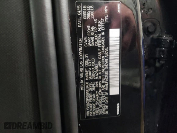 2016 Volvo XC90 with VIN YV4A22PN2G1003480, listed as a Copart auction lot 88038065 with 90,245 mi miles and Salvage Title. Bid and sale history available at DreamBid. Image 13.