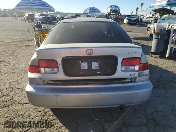 1997 Honda Civic DX with VIN 1HGEJ6125VL011041, listed as a Copart auction lot 83786224 with 208,170 mi miles and Salvage Title. Bid and sale history available at carsss.com. Image 6.