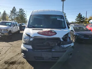 2020 Ford Transit Cargo with VIN 1FTBR2CG2LKB54267, listed as a Copart auction lot 77145744 with 75,702 mi miles and Salvage Title. Bid and sale history available at carsss.com. Image 5.
