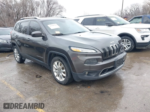 2017 Jeep Cherokee Limited with VIN 1C4PJLDB3HW518184, listed as a IAAI auction lot 41198338 with 172,094 mi miles. Bid and sale history available at carsss.com. Image 1.