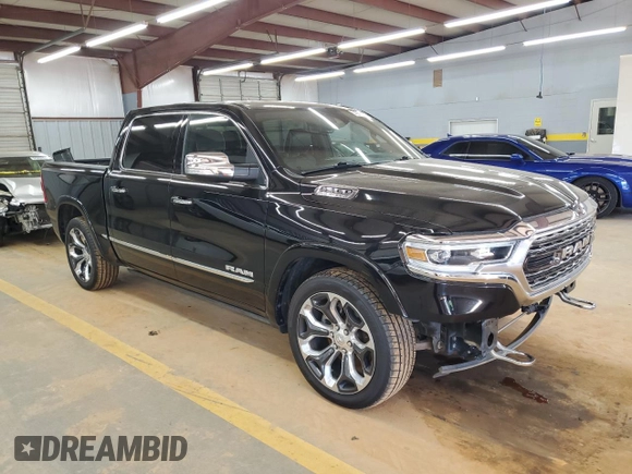 2022 Ram 1500 Limited with VIN 1C6SRFHT6NN171384, listed as a Copart auction lot 51975235 with 34,181 mi miles and Salvage title. Bid and sale history available at DreamBid. Image 4.