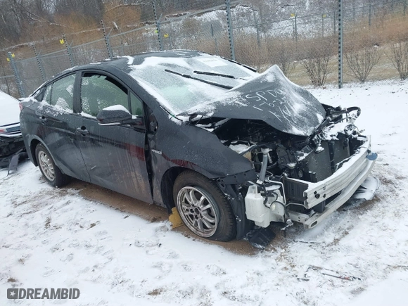 2019 Toyota Prius L Eco with VIN JTDKARFU9K3072837, listed as a IAAI auction lot 41303858 with 0 mi miles. Bid and sale history available at carsss.com. Image 1.