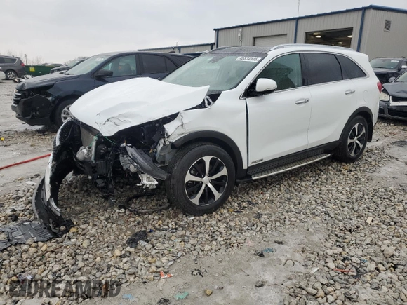 2018 Kia Sorento EX with VIN 5XYPHDA55JG395331, listed as a Copart auction lot 46834535 with 37,576 mi miles and Clean Title. Bid and sale history available at carsss.com. Image 1.