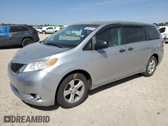 2012 Toyota Sienna with VIN 5TDKA3DC1CS012509, listed as a Copart auction lot 49906955 with 141,745 mi miles and Salvage Title. Bid and sale history available at DreamBid. Image 1.