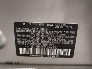 2013 Subaru Forester X Limited with VIN JF2SHAEC9DH424926, listed as a IAAI auction lot 41375493 with 121,809 mi miles and . Bid and sale history available at DreamBid. Image 9.