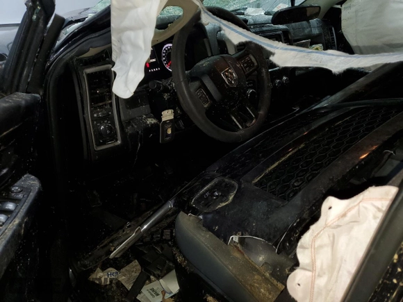 2018 Ram 1500 Express with VIN 1C6RR7FG1JS328048, listed as a Copart auction lot 88627385 with 62,639 mi miles and Salvage Title. Bid and sale history available at carsss.com. Image 8.