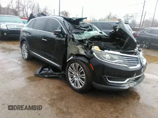 2016 Lincoln MKX Reserve with VIN 2LMTJ8LR2GBL35403, listed as a IAAI auction lot 41941607 with 0 mi miles. Bid and sale history available at carsss.com. Image 1.