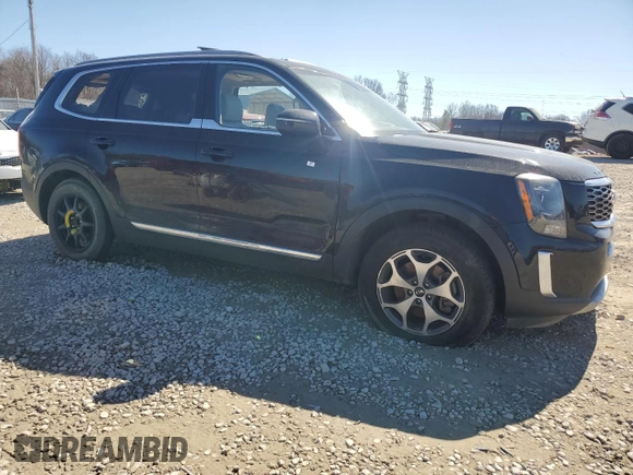 2020 Kia Telluride EX with VIN 5XYP34HC9LG001075, listed as a Copart auction lot 46814085 with 95,428 mi miles and Salvage Title. Bid and sale history available at DreamBid. Image 4.