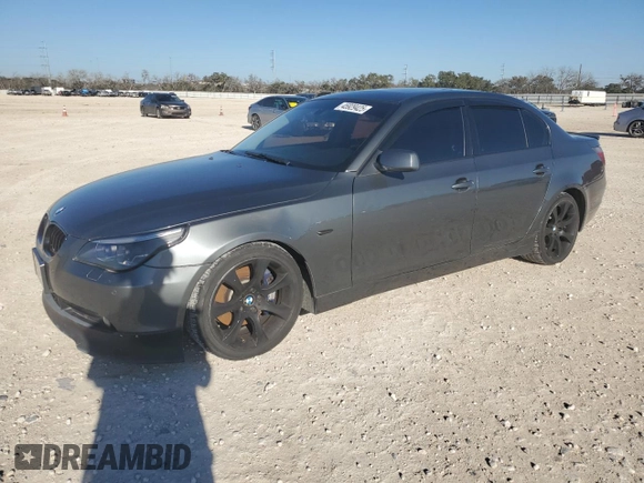 2005 BMW 5 Series 545i with VIN WBANB33595B088676, listed as a Copart auction lot 45929425 with 121,897 mi miles and Clean Title. Bid and sale history available at carsss.com. Image 1.
