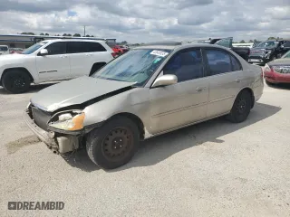 2002 Honda Civic EX with VIN 1HGES26782L002498, listed as a Copart auction lot 48849655 with 243,585 mi miles and Salvage Title. Bid and sale history available at carsss.com. Image 1.