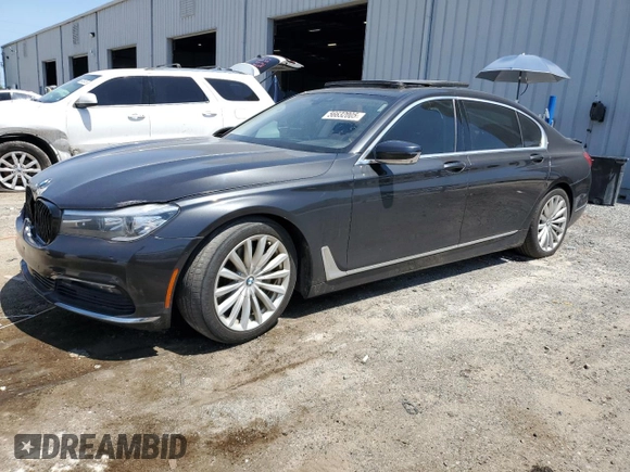 2017 BMW 7 Series 740i z VIN WBA7E2C30HG741105, wystawiony jako Copart lot #56632005 z przebiegiem 95 162 mil mil oraz Czysty tytuł • Clean title. Historia ofert i sprzedaży dostępna na DreamBid. Obrazek 1.