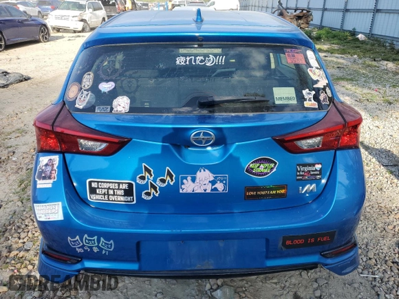 2016 Scion iM with VIN JTNKARJE8GJ517051, listed as a Copart auction lot 52912655 with 136,187 mi miles and Clean Title. Bid and sale history available at carsss.com. Image 6.