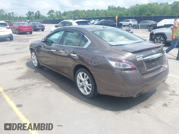 2014 Nissan Maxima S with VIN 1N4AA5AP9EC430843, listed as a IAAI auction lot 42104446 with 159,256 mi miles and . Bid and sale history available at DreamBid. Image 3.
