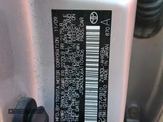 2010 Toyota Prius Four with VIN JTDKN3DU6A1109406, listed as a Copart auction lot 50160945 with 204,458 mi miles and Salvage Title. Bid and sale history available at DreamBid. Image 12.