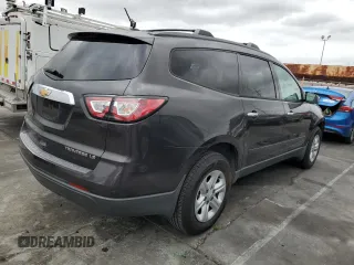 2015 Chevrolet Traverse LS z VIN 1GNKRFKD5FJ297259, wystawiony jako Copart lot #59894545 z przebiegiem 122 142 mil mil oraz Szkoda całkowita • Salvage title. Historia ofert i sprzedaży dostępna na DreamBid. Obrazek 3.