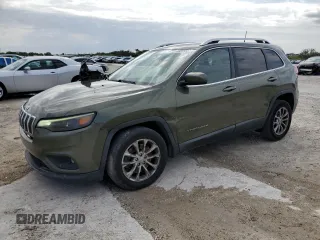 2019 Jeep Cherokee Latitude Plus with VIN 1C4PJLLXXKD262481, listed as a Copart auction lot 48874435 with 180,593 mi miles and Salvage Title. Bid and sale history available at carsss.com. Image 1.