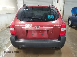 2007 Hyundai Tucson SE with VIN KM8JN12D97U635826, listed as a Copart auction lot 41825685 with 164,090 mi miles and Salvage Title. Bid and sale history available at carsss.com. Image 6.