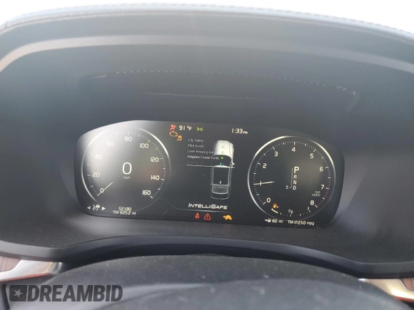 2019 Volvo S60 Inscription with VIN 7JRA22TL1KG017496, listed as a Copart auction lot 76607714 with 52,180 mi miles and Salvage Title. Bid and sale history available at carsss.com. Image 9.
