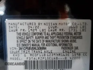 2022 Nissan Kicks S z VIN 3N1CP5BV8NL506994, wystawiony jako Copart lot #85803864 z przebiegiem 42 916 mil mil oraz Szkoda całkowita • Salvage title. Historia ofert i sprzedaży dostępna na DreamBid. Obrazek 14.