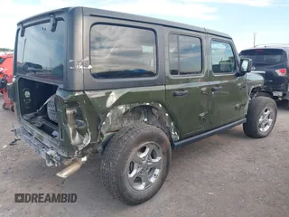 2021 Jeep Wrangler Unlimited Sport S with VIN 1C4HJXDN6MW669228, listed as a IAAI auction lot 42301326 with 64,503 mi miles and . Bid and sale history available at DreamBid. Image 4.