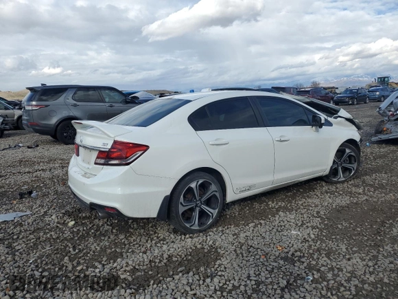 2015 Honda Civic Sedan Si with VIN 2HGFB6E55FH707595, listed as a Copart auction lot 45353825 with 0 mi miles and Salvage Title. Bid and sale history available at carsss.com. Image 3.