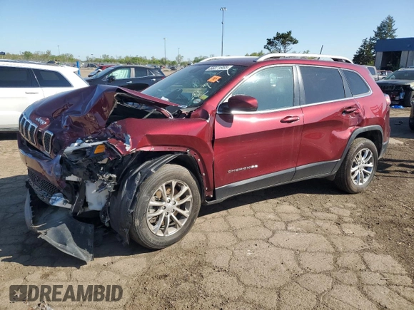 2021 Jeep Cherokee Latitude Lux with VIN 1C4PJMMX3MD232777, listed as a Copart auction lot 56071955 with 56,594 mi miles and Salvage title. Bid and sale history available at DreamBid. Image 1.