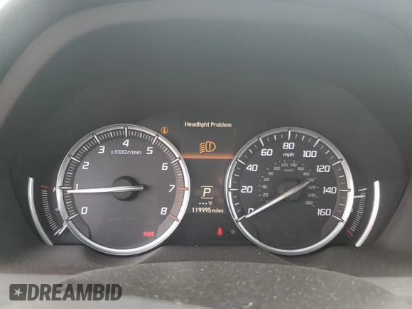 2015 Acura TLX Technology with VIN 19UUB3F52FA007911, listed as a Copart auction lot 53908675 with 119,995 mi miles and Salvage title. Bid and sale history available at DreamBid. Image 9.