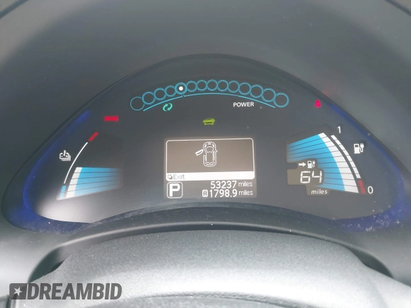 2013 Nissan LEAF SL with VIN 1N4AZ0CP9DC408137, listed as a IAAI auction lot 42517495 with 53,237 mi miles and . Bid and sale history available at DreamBid. Image 18.