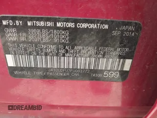 2015 Mitsubishi Lancer ES with VIN JA32U2FU7FU003772, listed as a IAAI auction lot 42127352 with 130,281 mi miles. Bid and sale history available at carsss.com. Image 9.