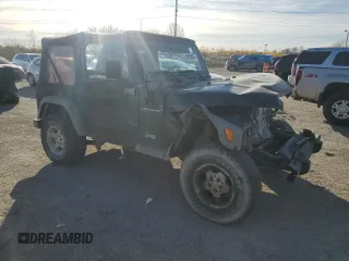 2002 Jeep Wrangler SE with VIN 1J4FA29P72P723223, listed as a Copart auction lot 80833004 with Not Provided miles and Salvage Title. Bid and sale history available at DreamBid. Image 4.