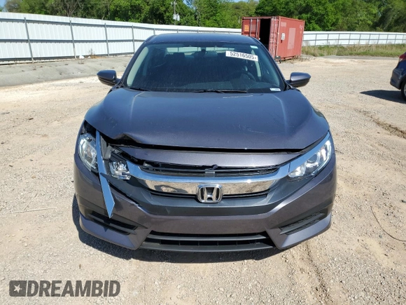 2016 Honda Civic Sedan LX with VIN 19XFC2F50GE008570, listed as a Copart auction lot 52516505 with 193,637 mi miles and Salvage Title. Bid and sale history available at carsss.com. Image 5.