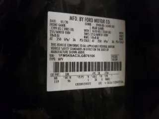 2020 Ford Explorer z VIN 1FM5K8AC3LGB76166, wystawiony jako Copart lot #43787015 z przebiegiem 107 560 mil mil oraz Szkoda całkowita • Salvage title. Historia ofert i sprzedaży dostępna na DreamBid. Obrazek 13.