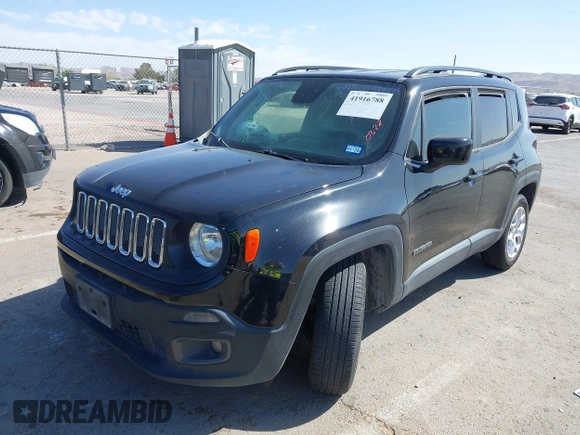 2018 Jeep Renegade Latitude with VIN ZACCJBBB8JPH98229, listed as a IAAI auction lot 41916788 with Not Provided miles and . Bid and sale history available at carsss.com. Image 2.