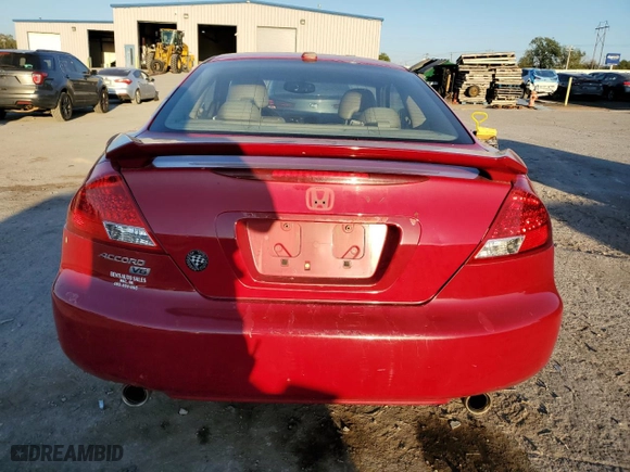2007 Honda Accord Cpe EX-L with VIN 1HGCM82627A006342, listed as a Copart auction lot 73827234 with NaN miles and Salvage Title. Bid and sale history available at carsss.com. Image 6.