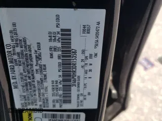 2013 Ford Fusion SE with VIN 3FA6P0HR3DR153587, listed as a Copart auction lot 53972665 with 180,543 mi miles and Clean Title. Bid and sale history available at carsss.com. Image 12.