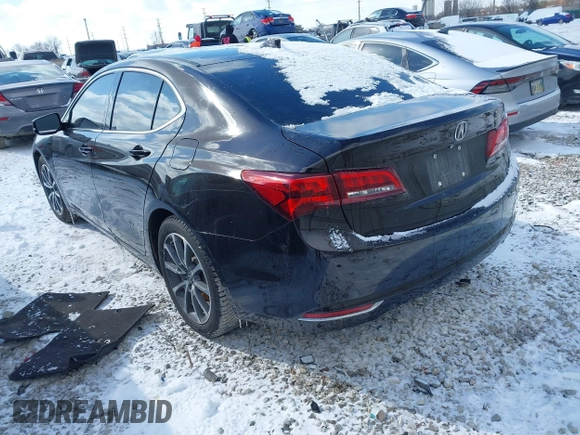 2015 Acura TLX V6 with VIN 19UUB2F33FA025391, listed as a IAAI auction lot 41625936 with 115,635 mi miles. Bid and sale history available at carsss.com. Image 3.