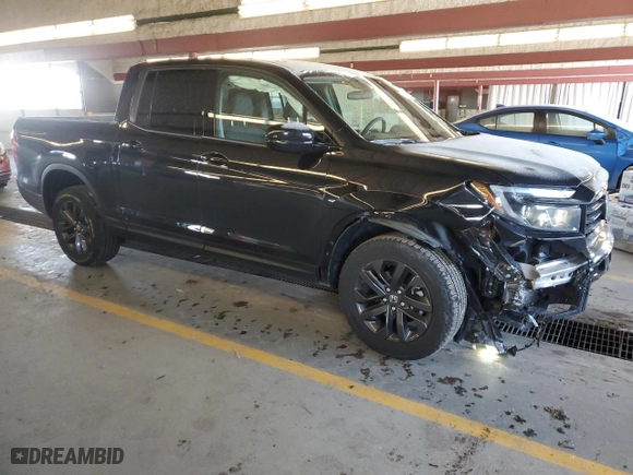 2023 Honda Ridgeline Sport with VIN 5FPYK3F18PB054969, listed as a Copart auction lot 41437045 with 11,478 mi miles and Salvage Title. Bid and sale history available at carsss.com. Image 4.
