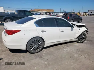 2014 Infiniti Q50 Premium with VIN JN1BV7AP5EM684822, listed as a Copart auction lot 53028845 with 0 mi miles and Salvage Title. Bid and sale history available at carsss.com. Image 3.