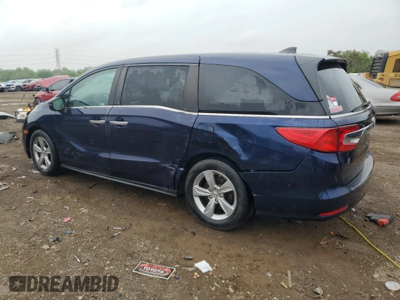 2018 Honda Odyssey EX with VIN 5FNRL6H57JB103291, listed as a Copart auction lot 58733025 with 177,279 mi miles and Salvage title. Bid and sale history available at DreamBid. Image 2.
