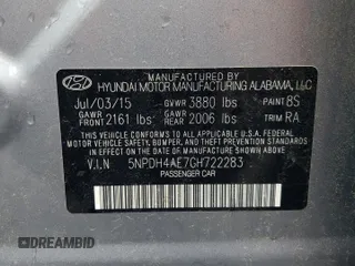 2016 Hyundai Elantra SE with VIN 5NPDH4AE7GH722283, listed as a Copart auction lot 51063485 with 128,892 mi miles and Salvage Title. Bid and sale history available at carsss.com. Image 12.
