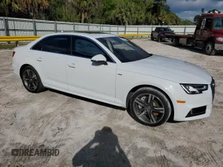 2017 Audi A4 Prestige with VIN WAUFNAF43HN011808, listed as a Copart auction lot 46702035 with 98,205 mi miles and Salvage Title. Bid and sale history available at carsss.com. Image 4.