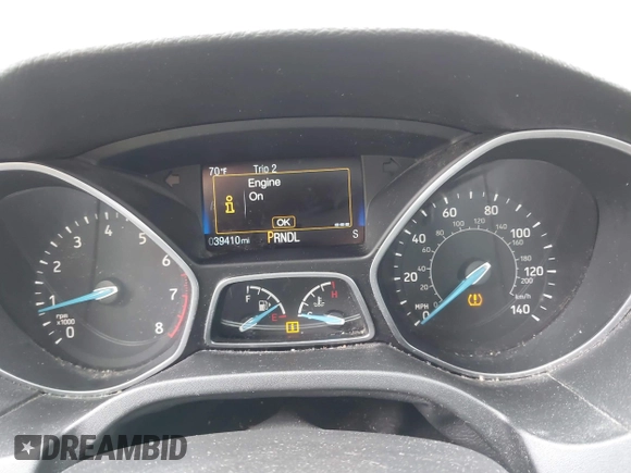 2016 Ford Focus SE with VIN 1FADP3F21GL324547, listed as a IAAI auction lot 41860377 with 39,410 mi miles. Bid and sale history available at carsss.com. Image 7.