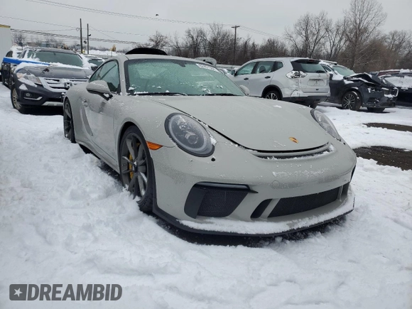 2018 Porsche 911 GT3 with VIN WP0AC2A92JS176459, listed as a Copart auction lot 82401584 with Not Provided miles and Salvage Title. Bid and sale history available at DreamBid. Image 4.