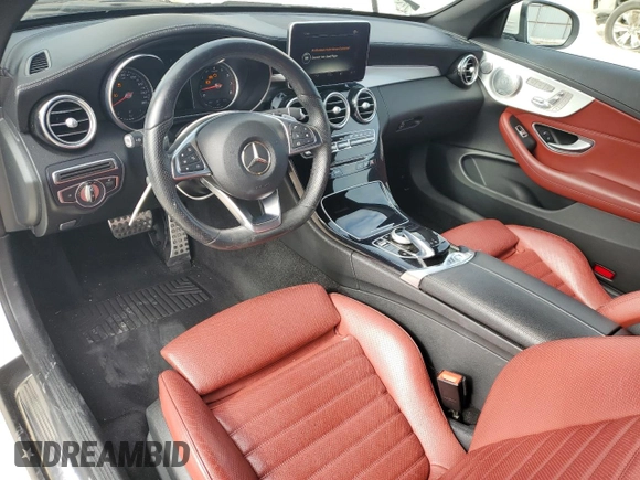 2017 Mercedes-Benz C 300 with VIN WDDWK4JB6HF520973, listed as a Copart auction lot 85326424 with 34,825 mi miles and Salvage Title. Bid and sale history available at DreamBid. Image 8.