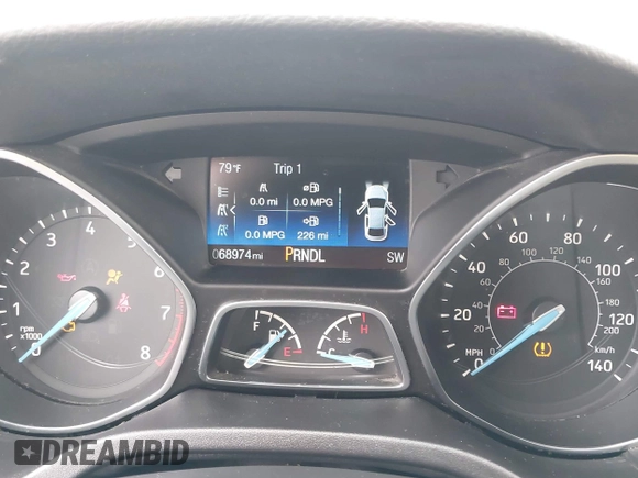 2018 Ford Focus SE with VIN 1FADP3F22JL311975, listed as a IAAI auction lot 41934856 with 68,974 mi miles. Bid and sale history available at carsss.com. Image 7.