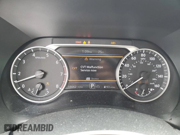 2024 Nissan Sentra SV with VIN 3N1AB8CV0RY294574, listed as a Copart auction lot 59872825 with 18,662 mi miles and Salvage title. Bid and sale history available at DreamBid. Image 9.