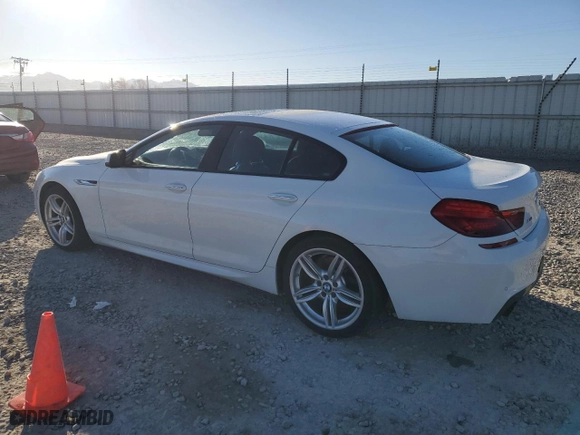 2014 BMW 6 Series 640i xDrive with VIN WBA6B8C57EDZ72766, listed as a Copart auction lot 46974675 with 0 mi miles and Salvage Title. Bid and sale history available at carsss.com. Image 2.