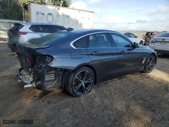 2019 BMW 4 Series 440i with VIN WBA4J5C56KBM65695, listed as a Copart auction lot 78271404 with 57,283 mi miles and Salvage Title. Bid and sale history available at carsss.com. Image 3.