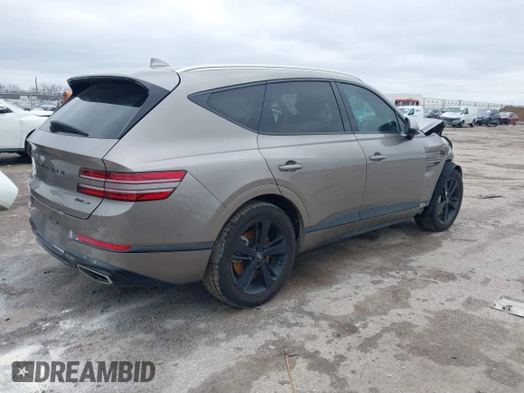 2021 Genesis GV80 with VIN KMUHCESC2MU054572, listed as a IAAI auction lot 41570653 with 62,116 mi miles and . Bid and sale history available at DreamBid. Image 4.